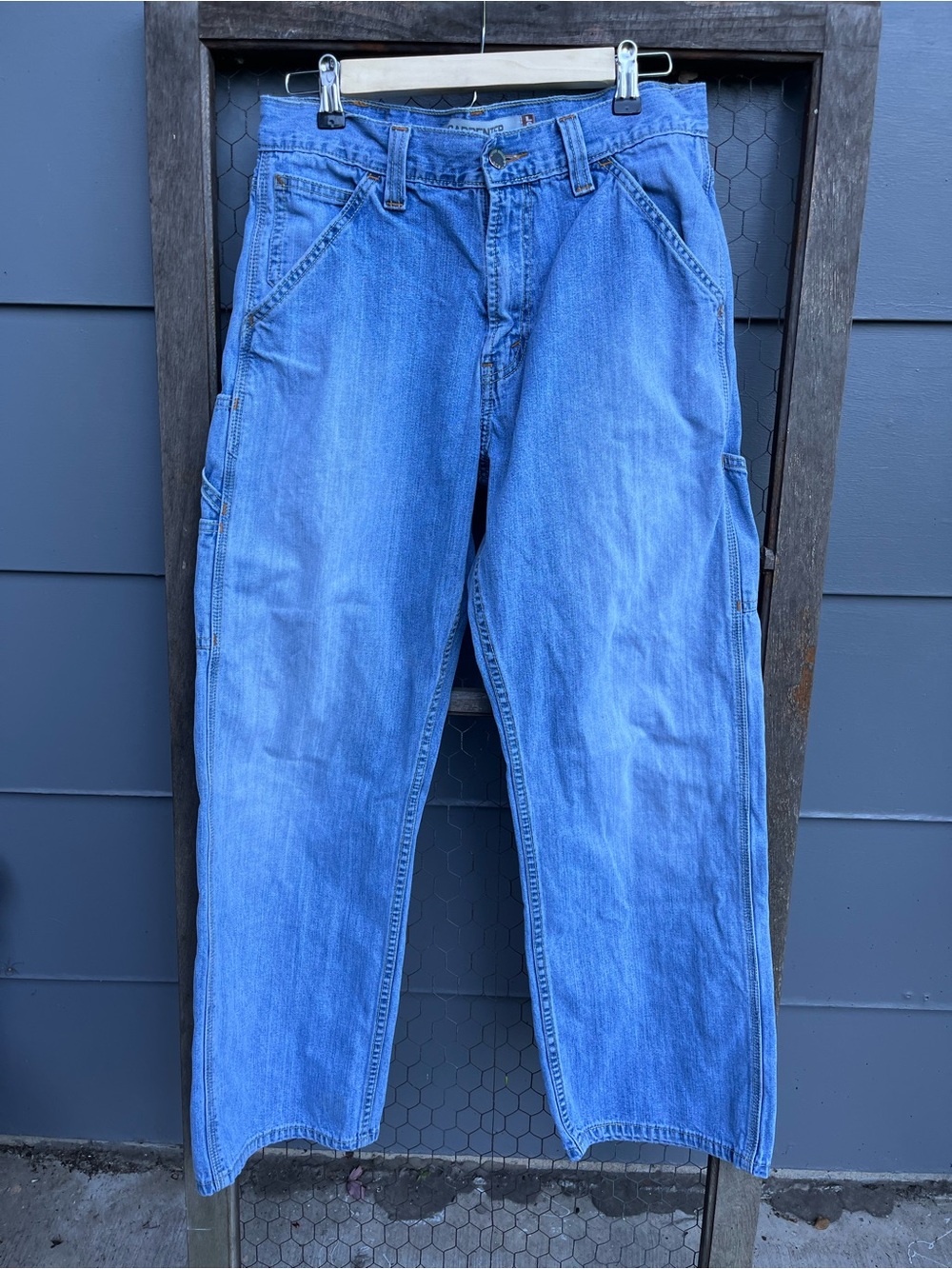 Vtg 90’s Levi's Carpenter Loose Fit Straight Light Wash Denim Jeans Pockets read